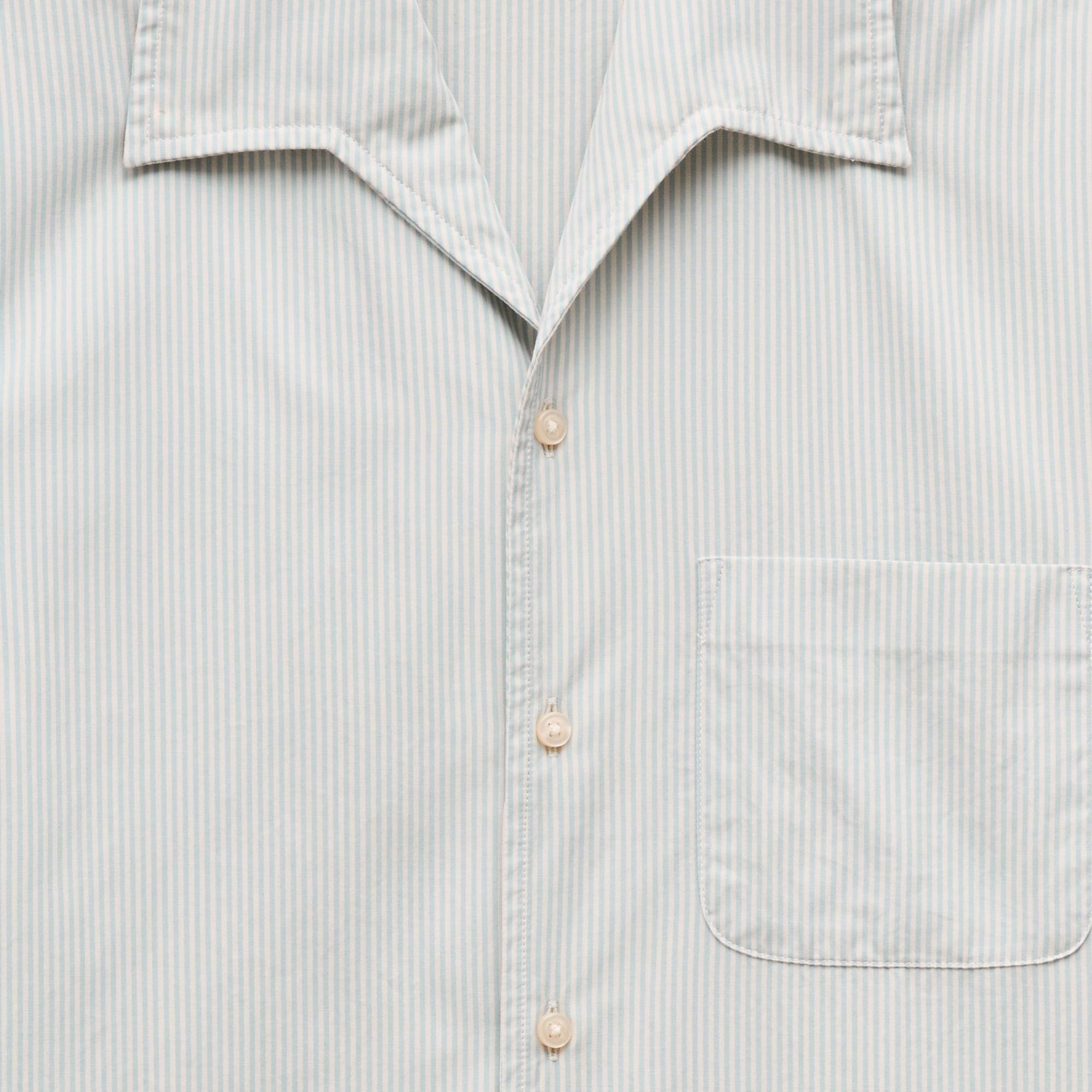 Short-sleeve cotton poplin camp-collar shirt Product Image