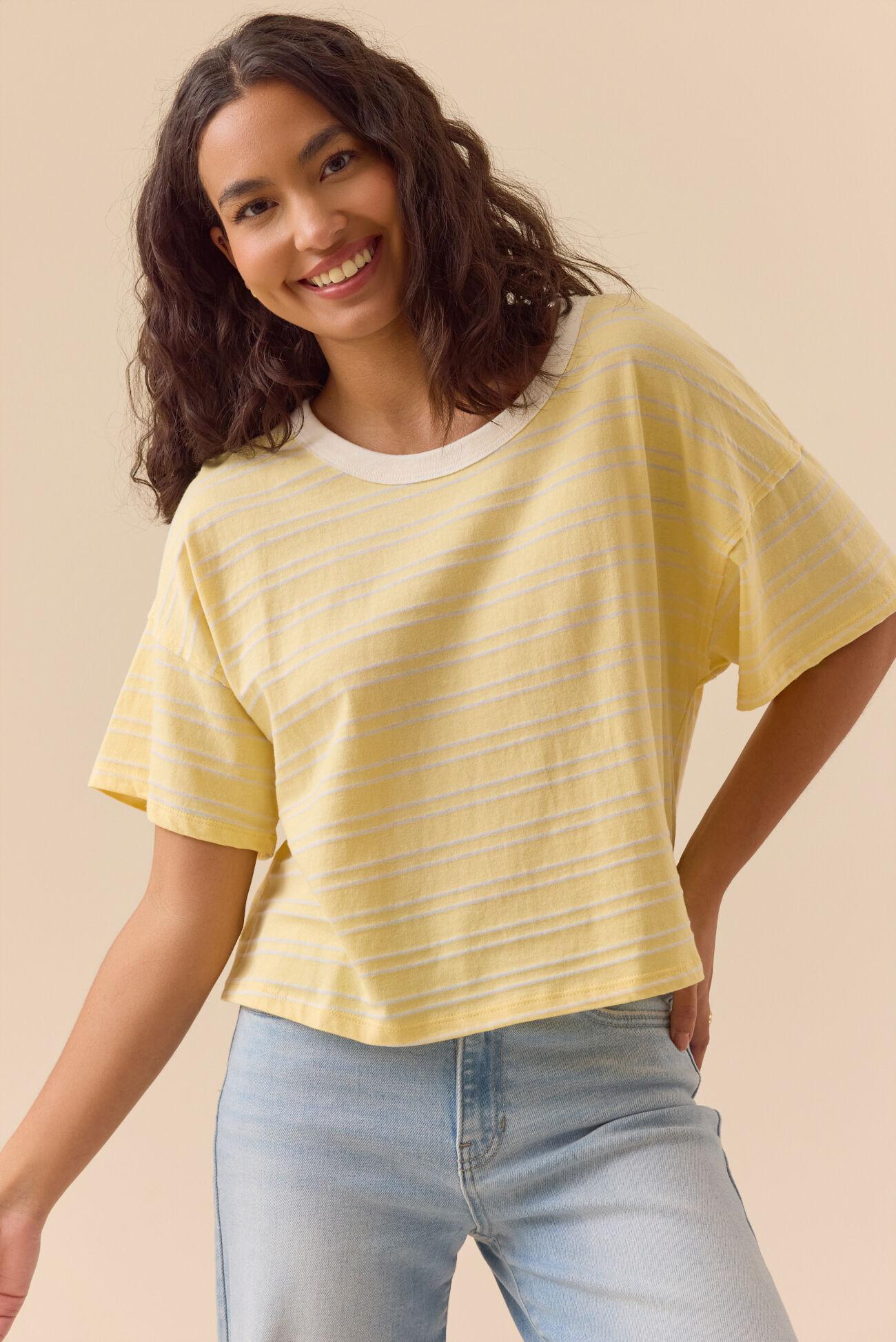 Oakland Boxy Striped Tee Product Image