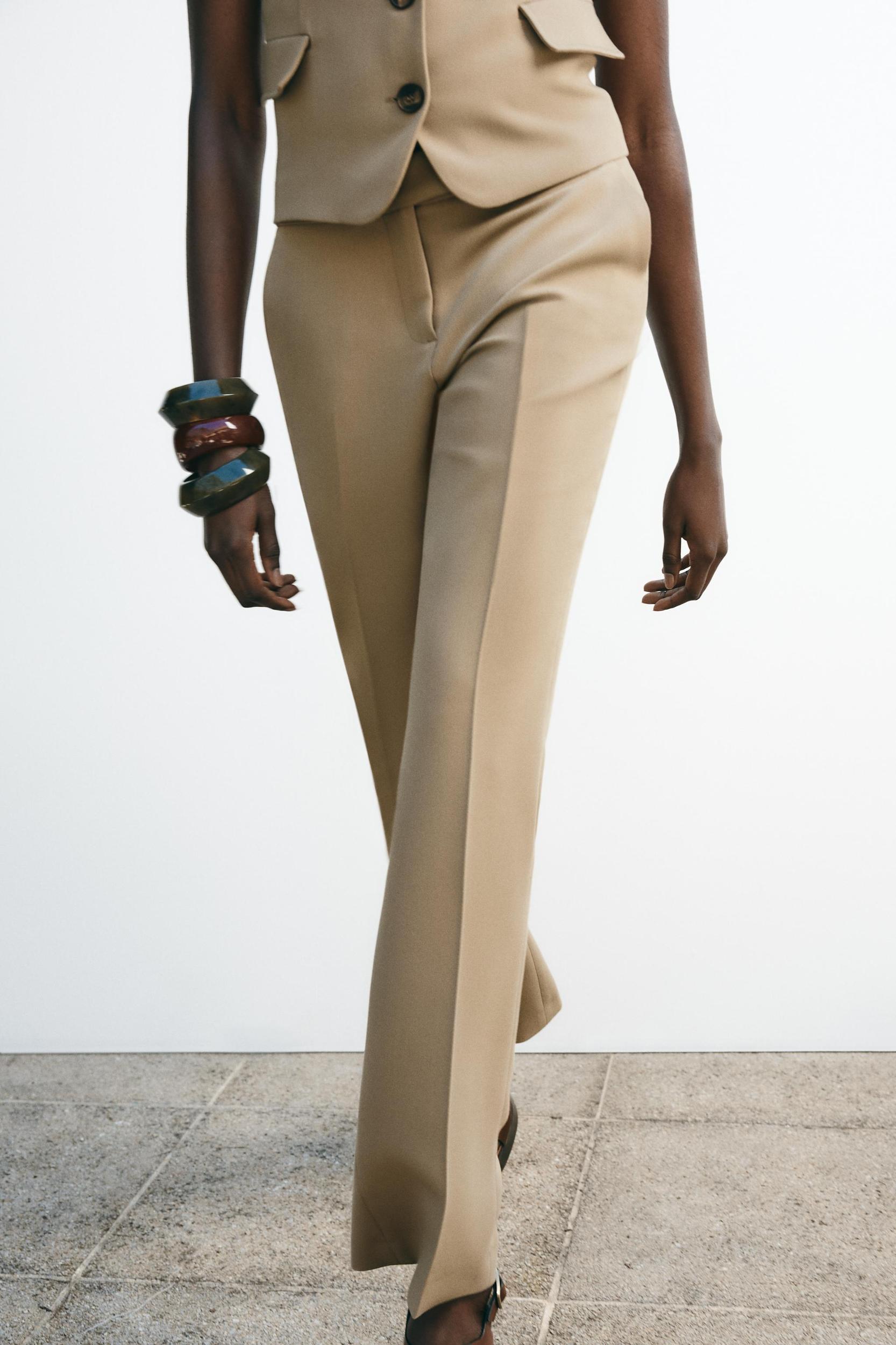 FLARED HIGH WAIST PANTS Product Image