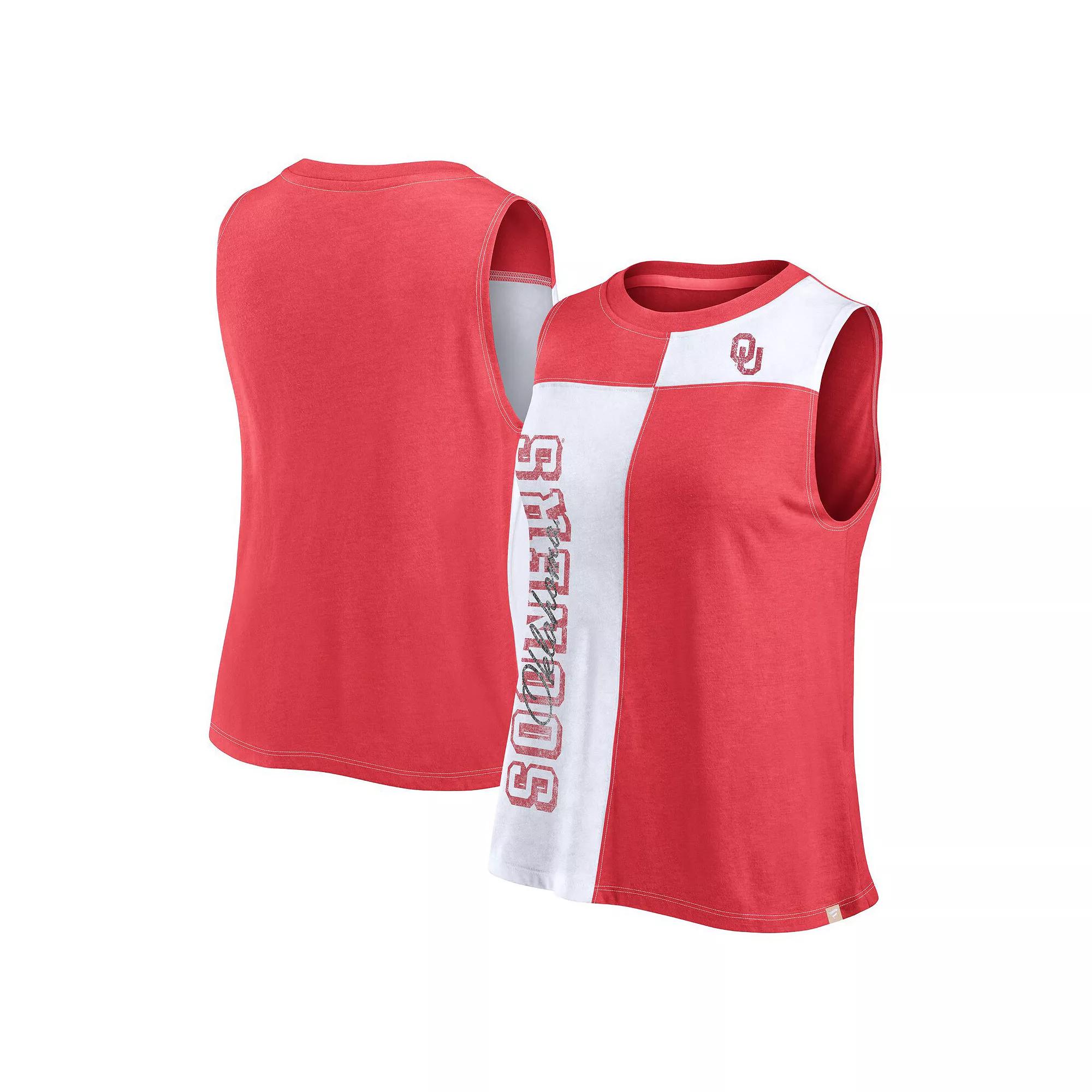 Women's Fanatics Scarlet/White San Francisco 49ers Script Color Block Tank Top,  Product Image