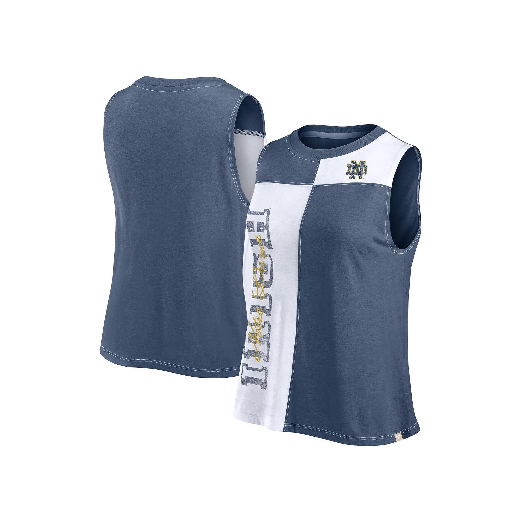 Women's Fanatics Branded Royal/White Chicago Cubs Color-Block Tank Top,  Product Image