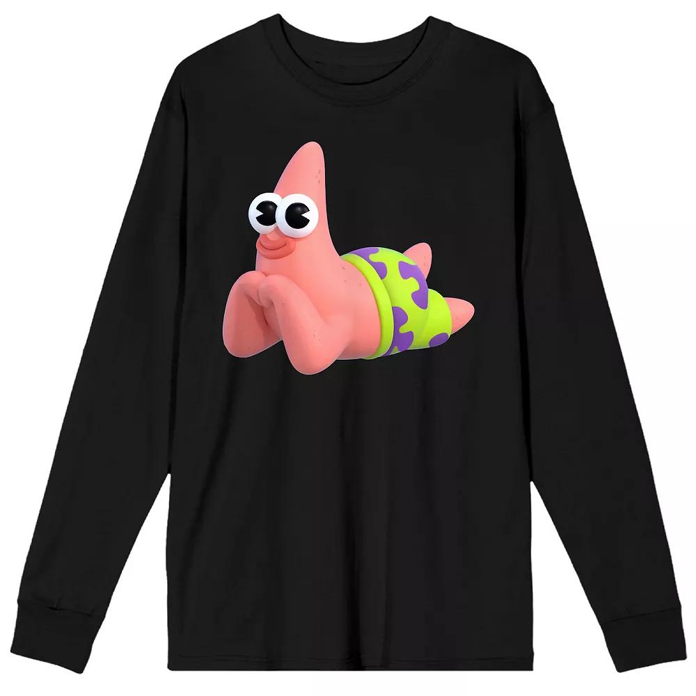 Men's SpongeBob SquarePants Eyes Long Sleeve Graphic Tee,  Product Image