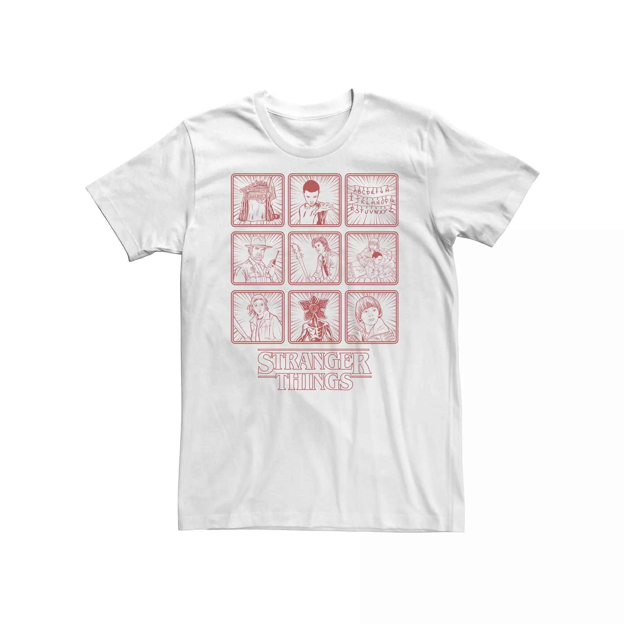 Big & Tall Netflix Stranger Things Red Line Art Box Up Tee, Men's,  Product Image