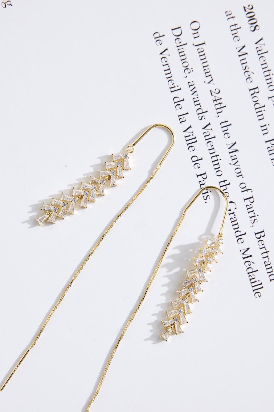 18k Gold Plated Embellish Earrings Gold Product Image