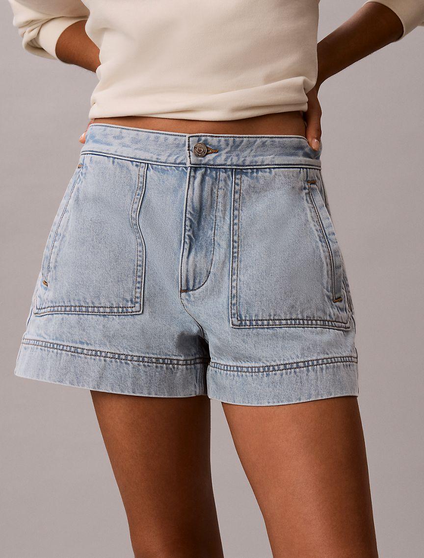 Denim Utility Shorts Product Image