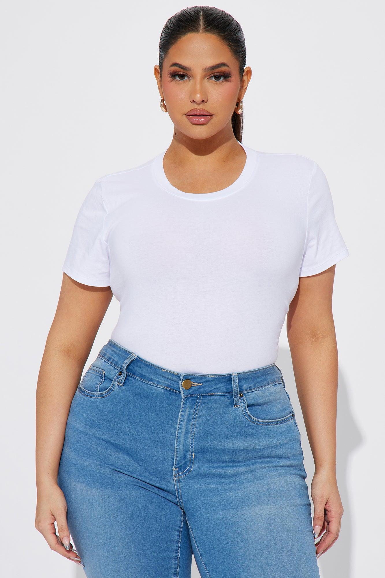 Alyssa Crew Neck Top - White Product Image