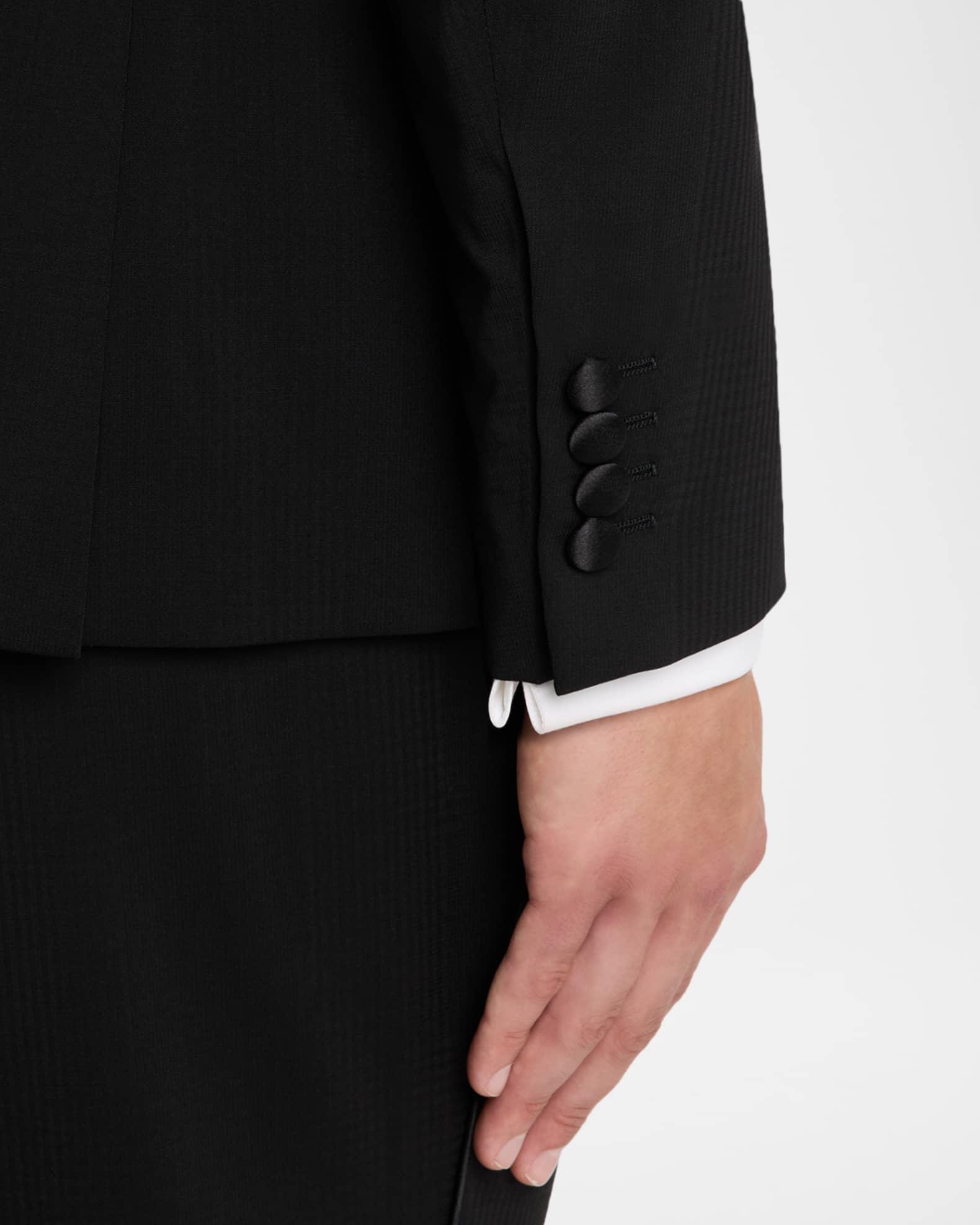 Men's Tonal Plaid Peak Lapel G Line Tuxedo Product Image