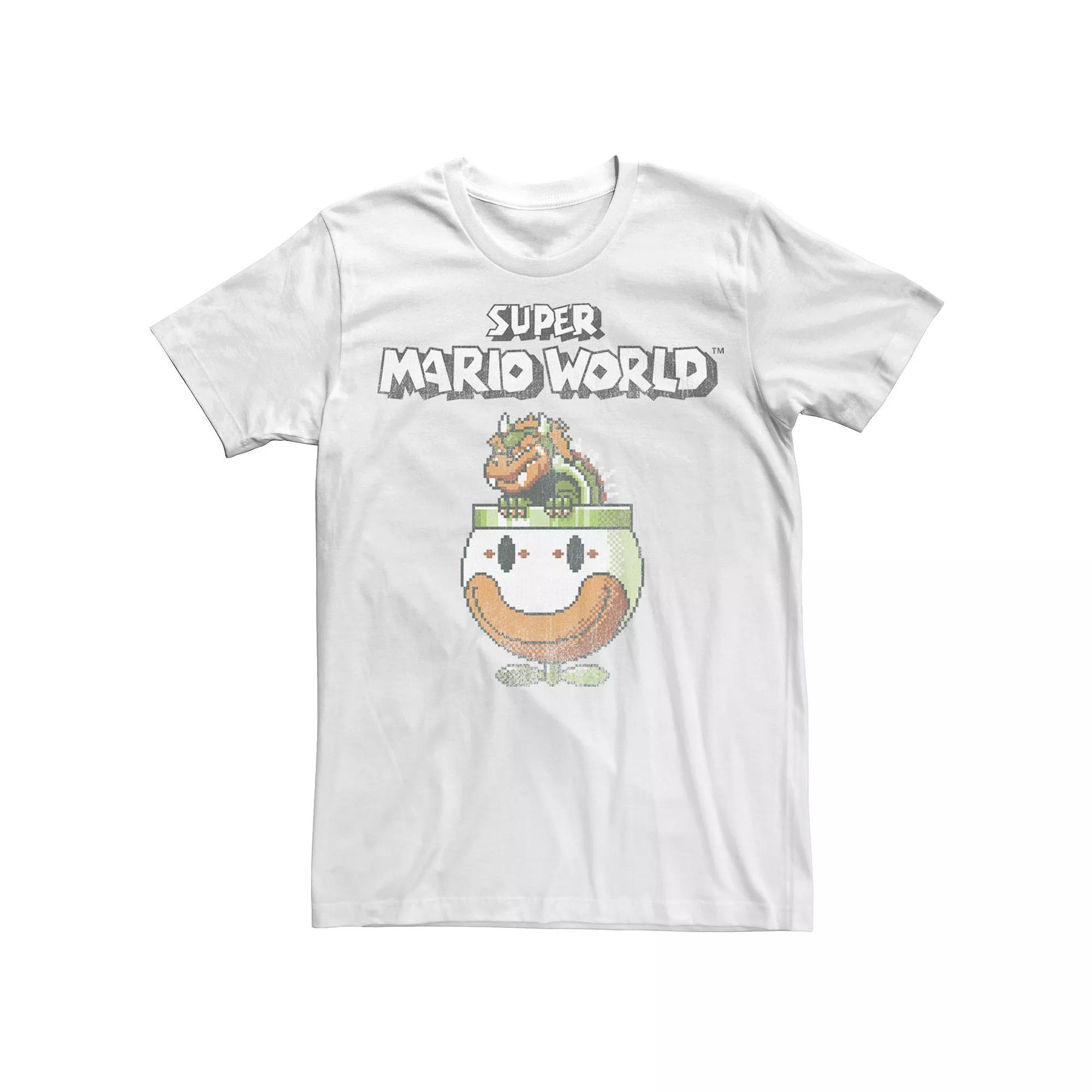 Men's Nintendo Super Mario World Bowser Jr. Pixel Portrait Tee,  Product Image