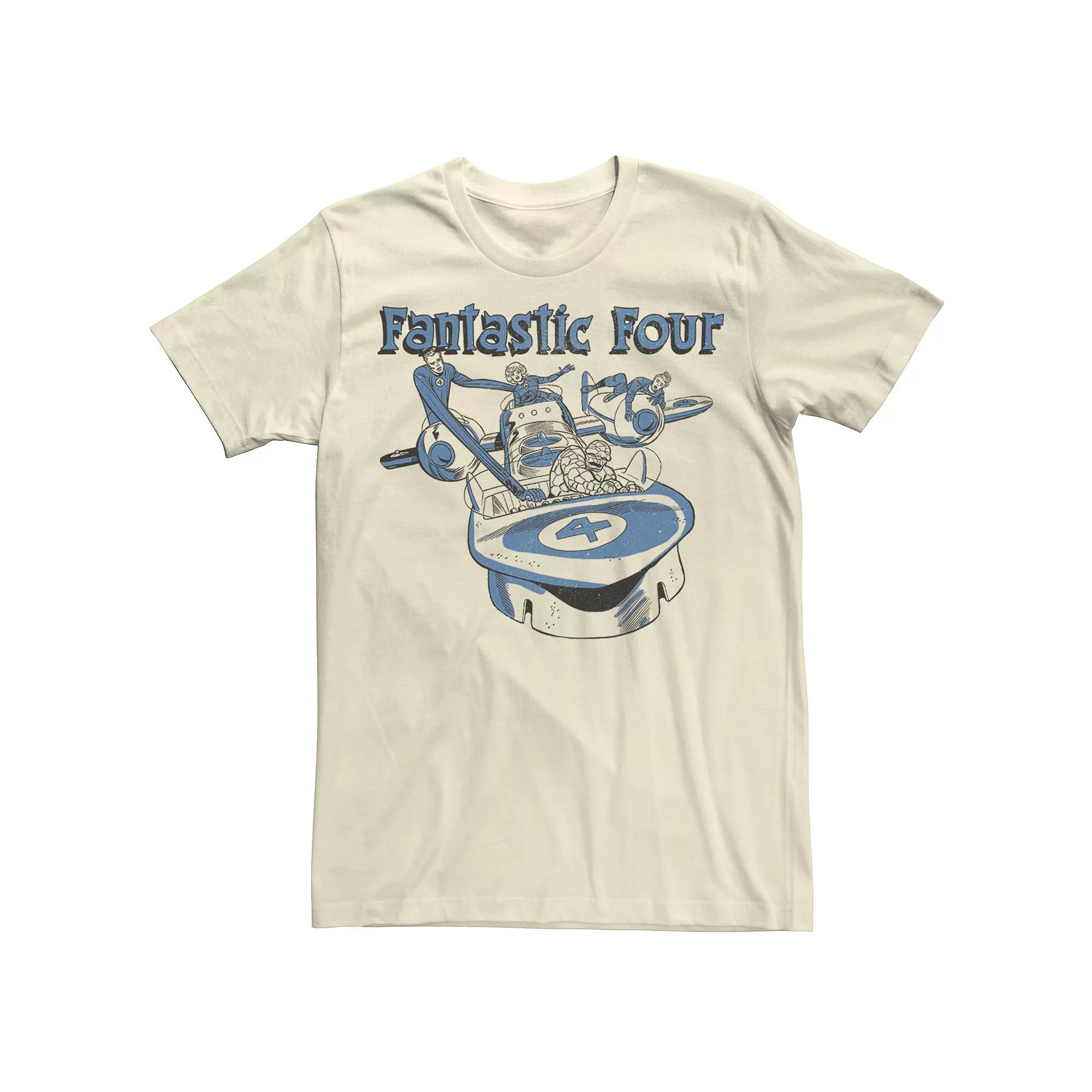 Men's Marvel Fantastic Four Group Shot Fantasticar Tee,  Product Image