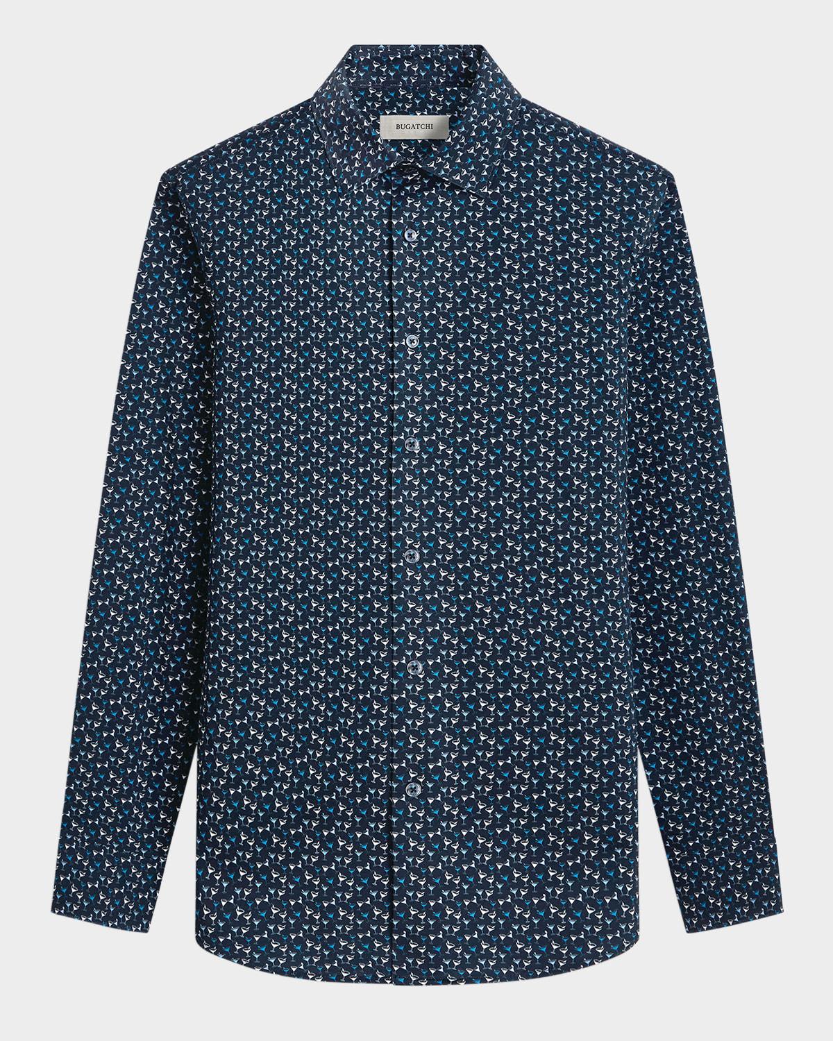 Mens OoohCotton James Cocktail-Print Sport Shirt Product Image