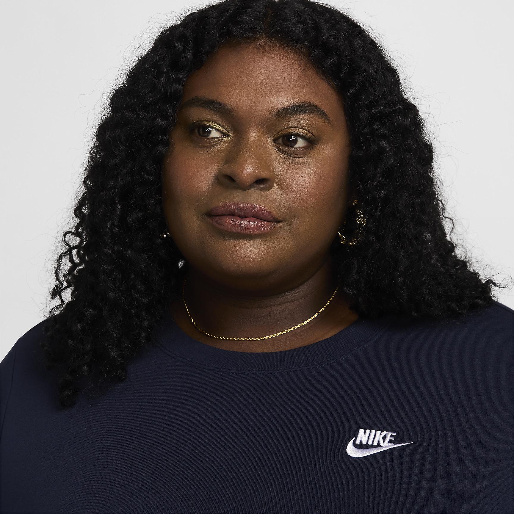 Nike Sportswear Club Fleece Women's Crew-Neck Sweatshirt (Plus Size) Product Image
