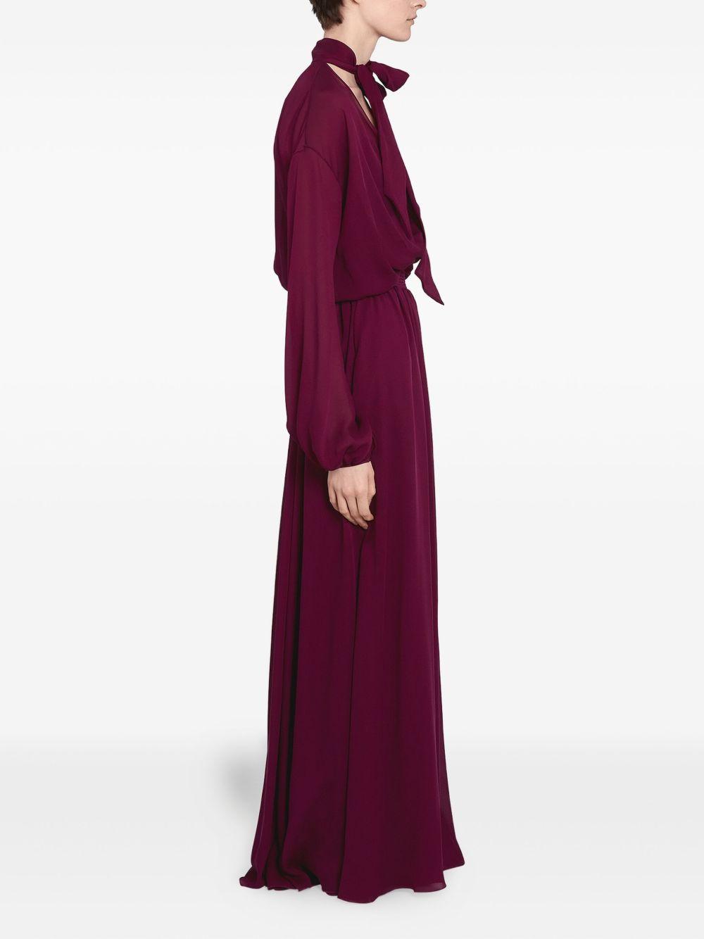 tie-neck silk maxi dress Product Image