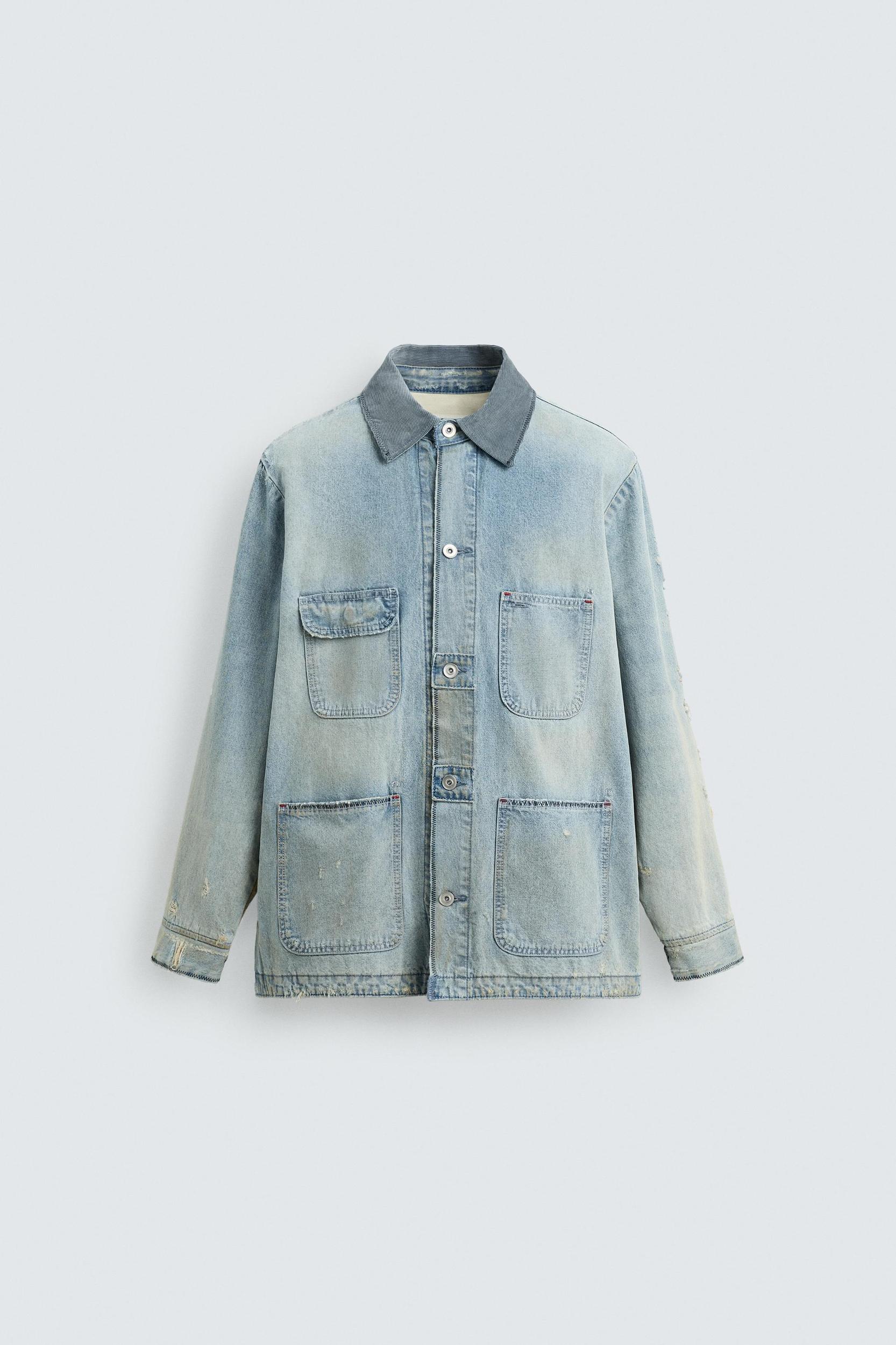 VINTAGE WASHED DENIM OVERSHIRT Product Image