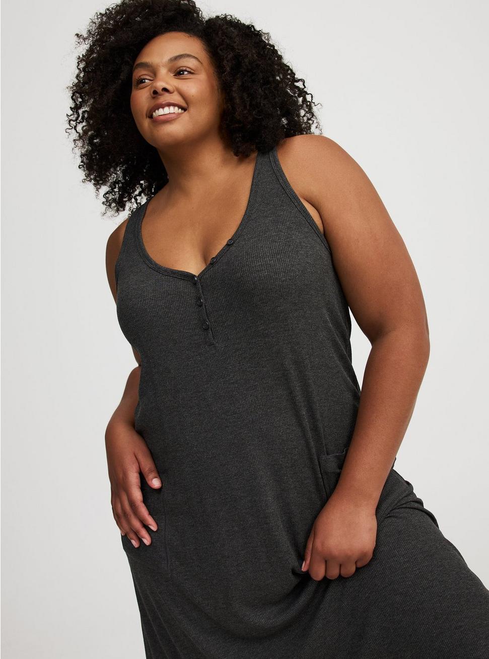 Ribbed Midi Lounge Dress Product Image