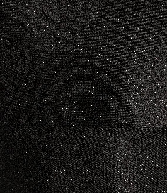 Honey and Rosie One Shoulder Glitter Knit A-Symmetrical Midi Dress Product Image