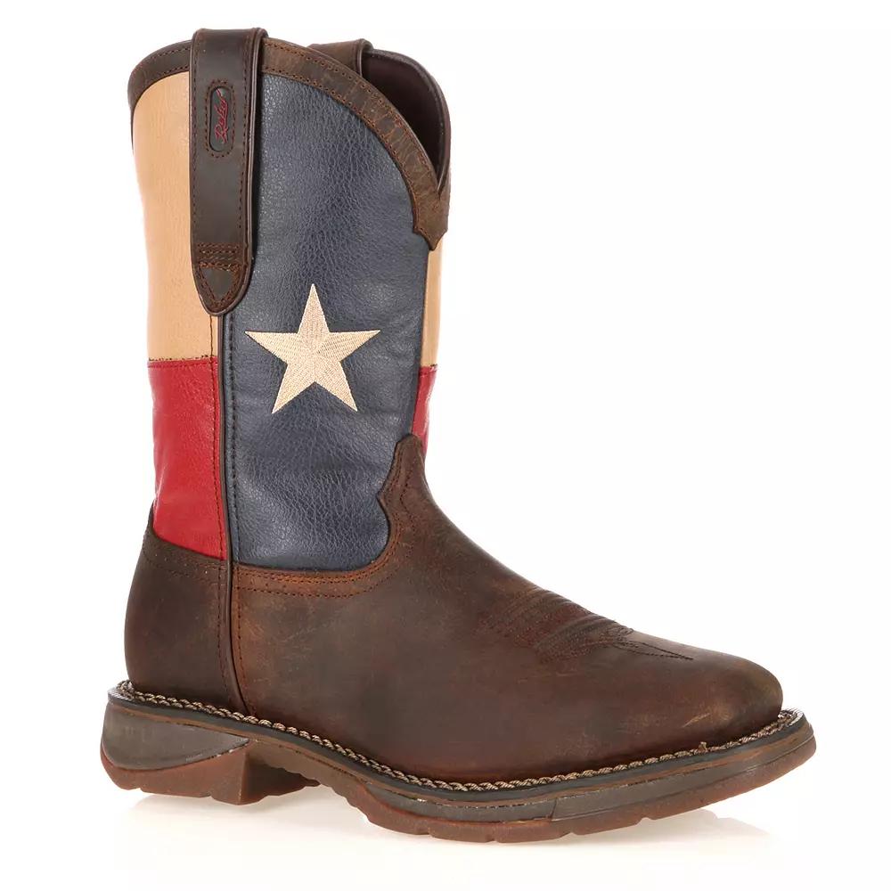Durango Rebel Texas Flag Men's Steel-Toe Western Boots,  Product Image