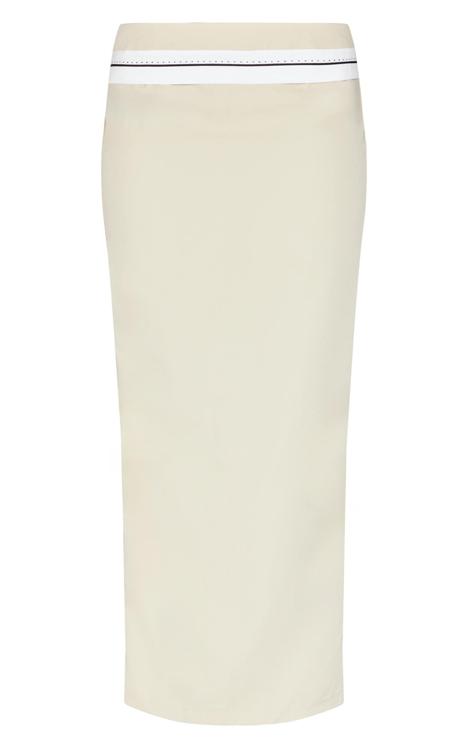 PRETTYLITTLETHING Sage Contrast Foldover Waistband Maxi Skirt Product Image