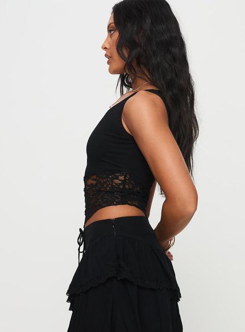 Damarie One Shoulder Top Black Product Image