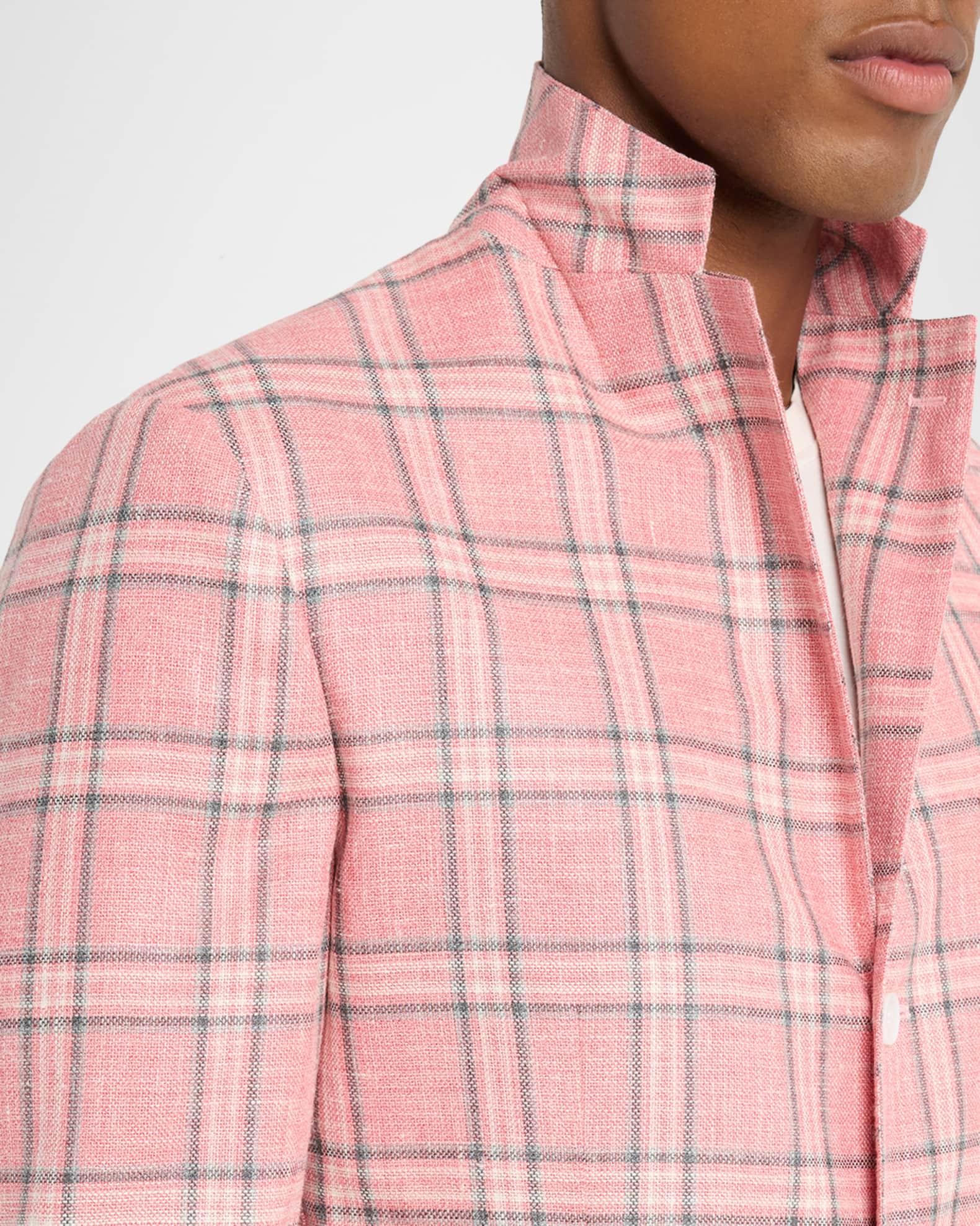 Men's Plaid Windowpane Single-Breasted Sport Coat Product Image