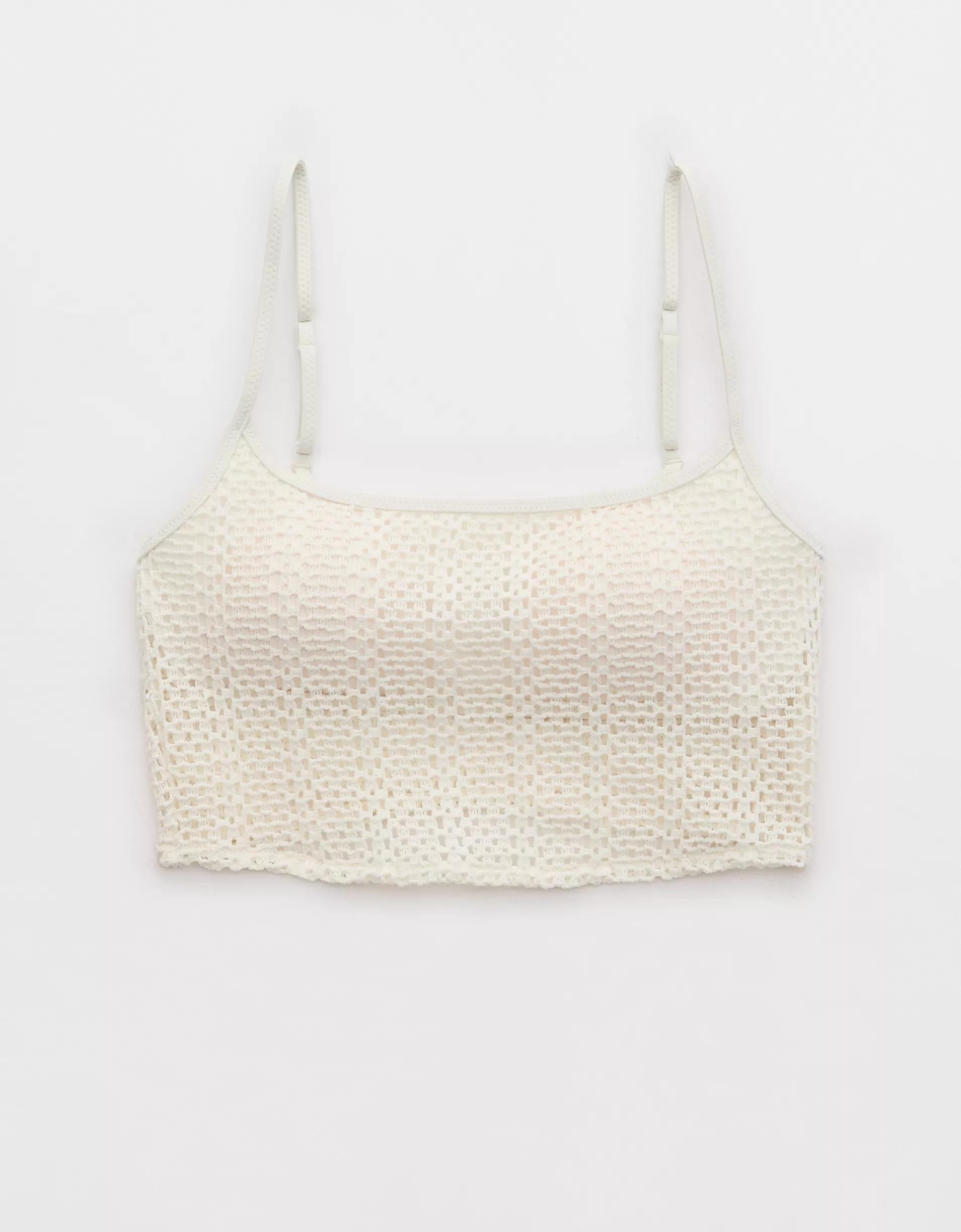 Aerie Cloudweave Crochet Longline Scoop Bikini Top Product Image