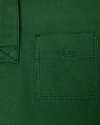 Oversized Denim Polo Shirt Product Image