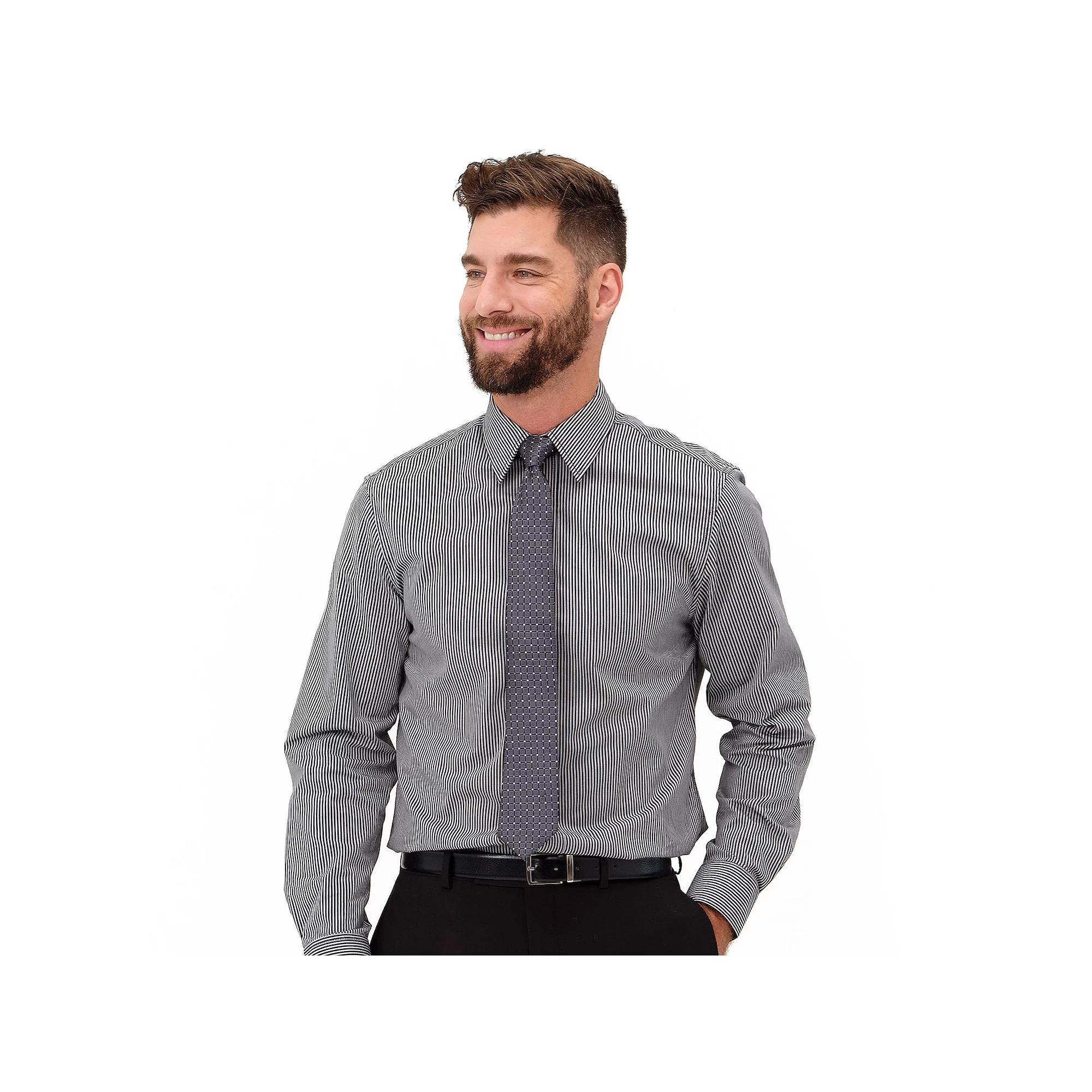 Men's Nick Graham Modern-Fit Stretch Dress Shirt & Tie Set,  Product Image