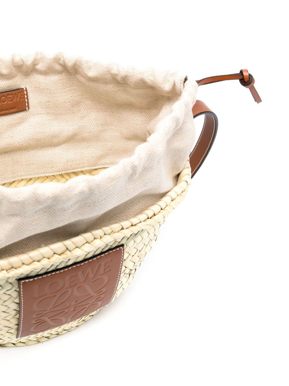 Anagram interwoven raffia bucket bag Product Image