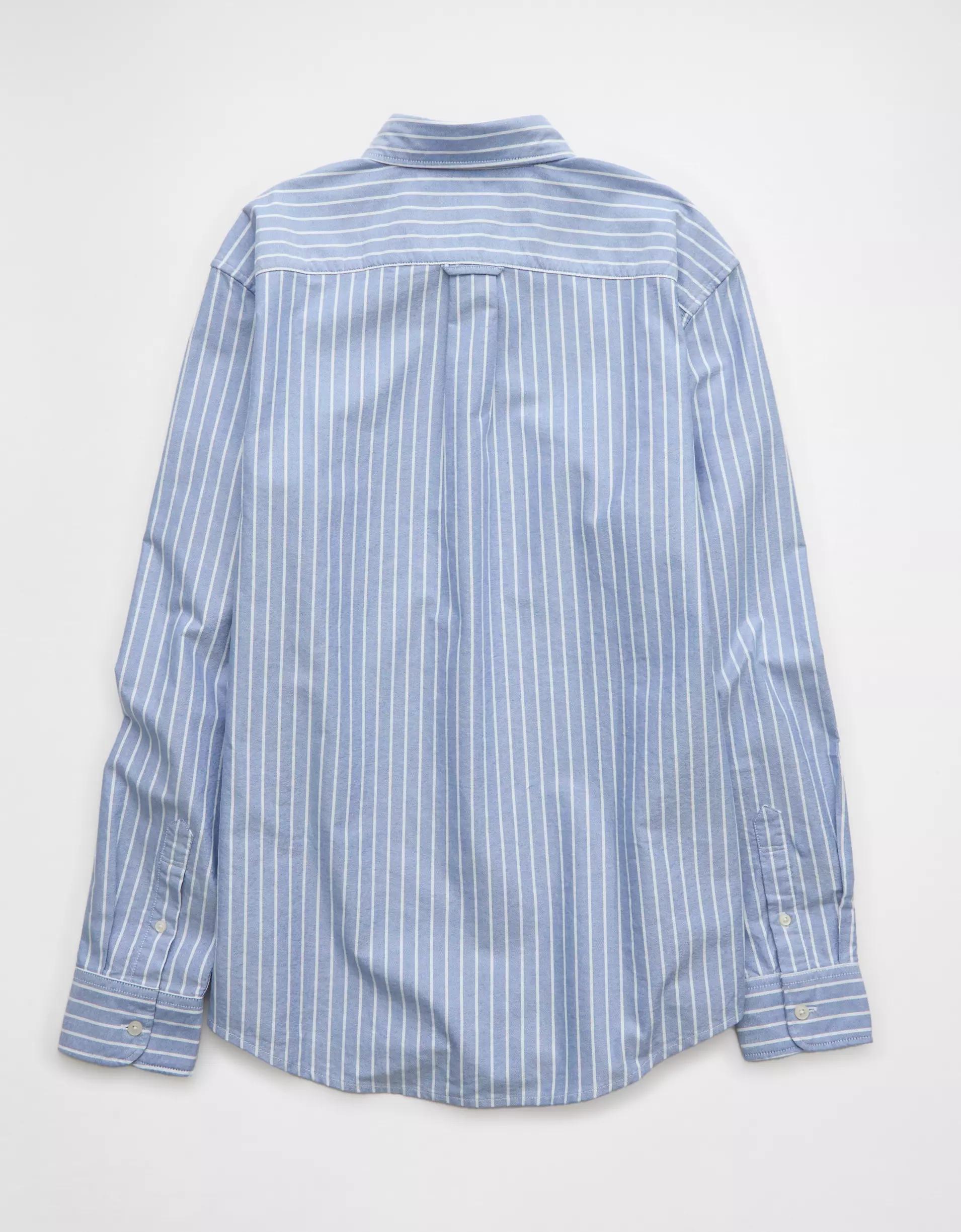 AE Everyday Oxford Striped Button-Up Shirt Product Image