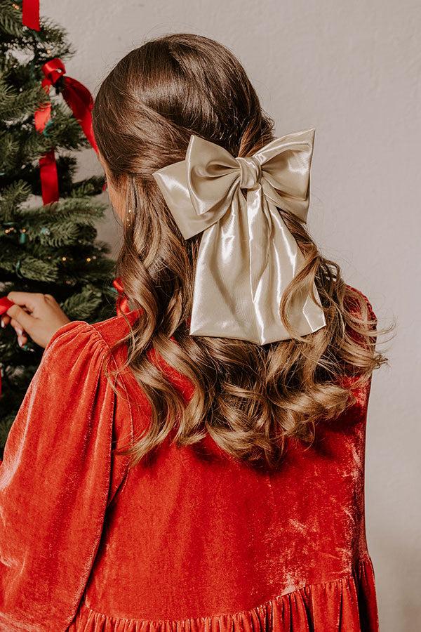 Sweet Smile Satin Bow Hair Clip Product Image