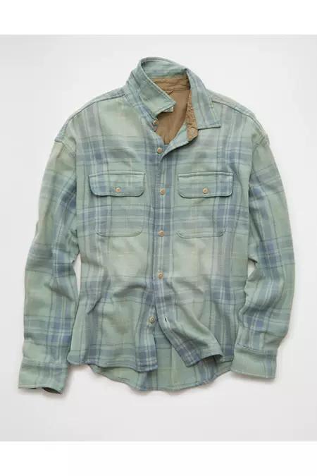 AE Boxy Flannel Shirt Product Image