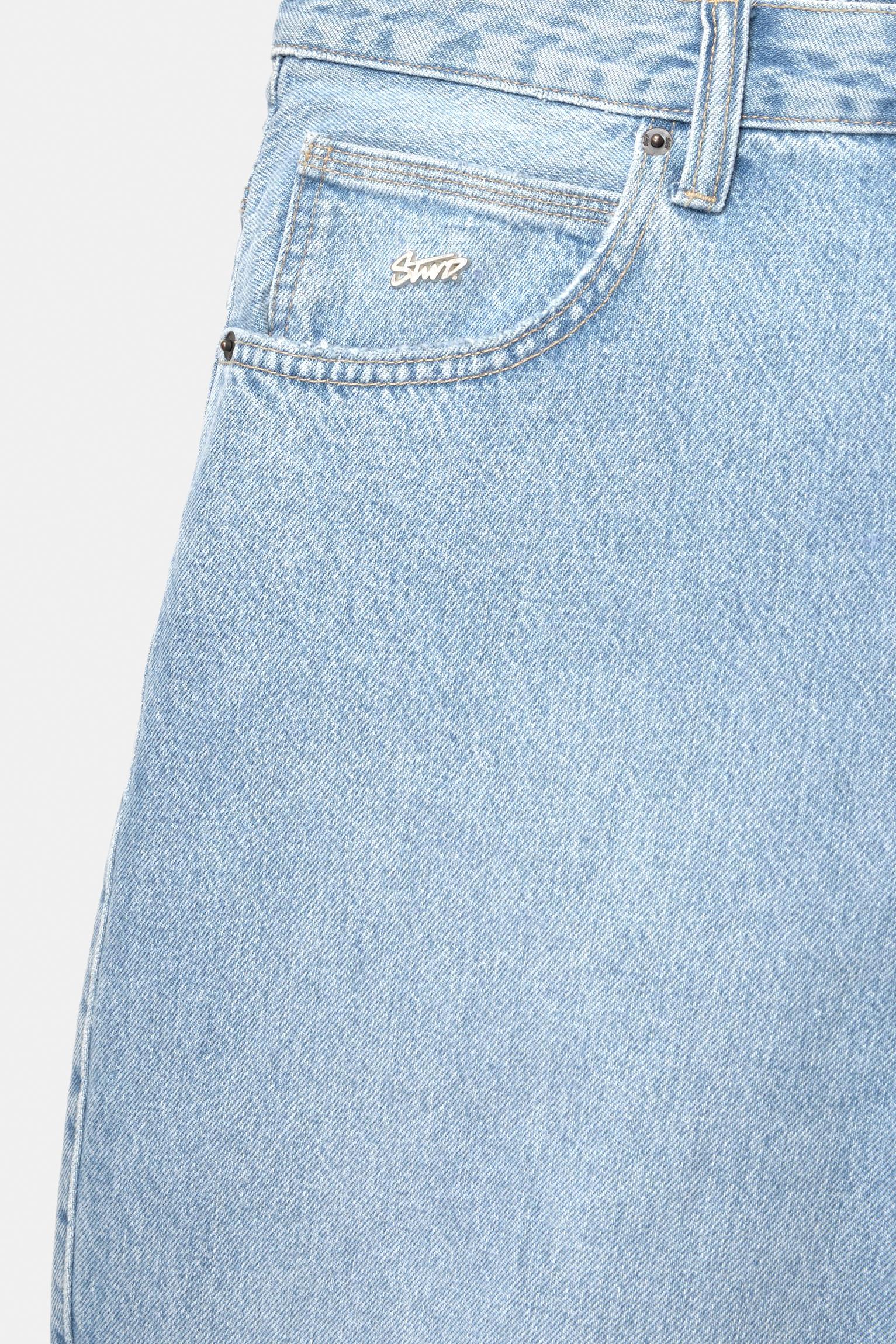 Loose baggy denim Bermuda shorts Product Image