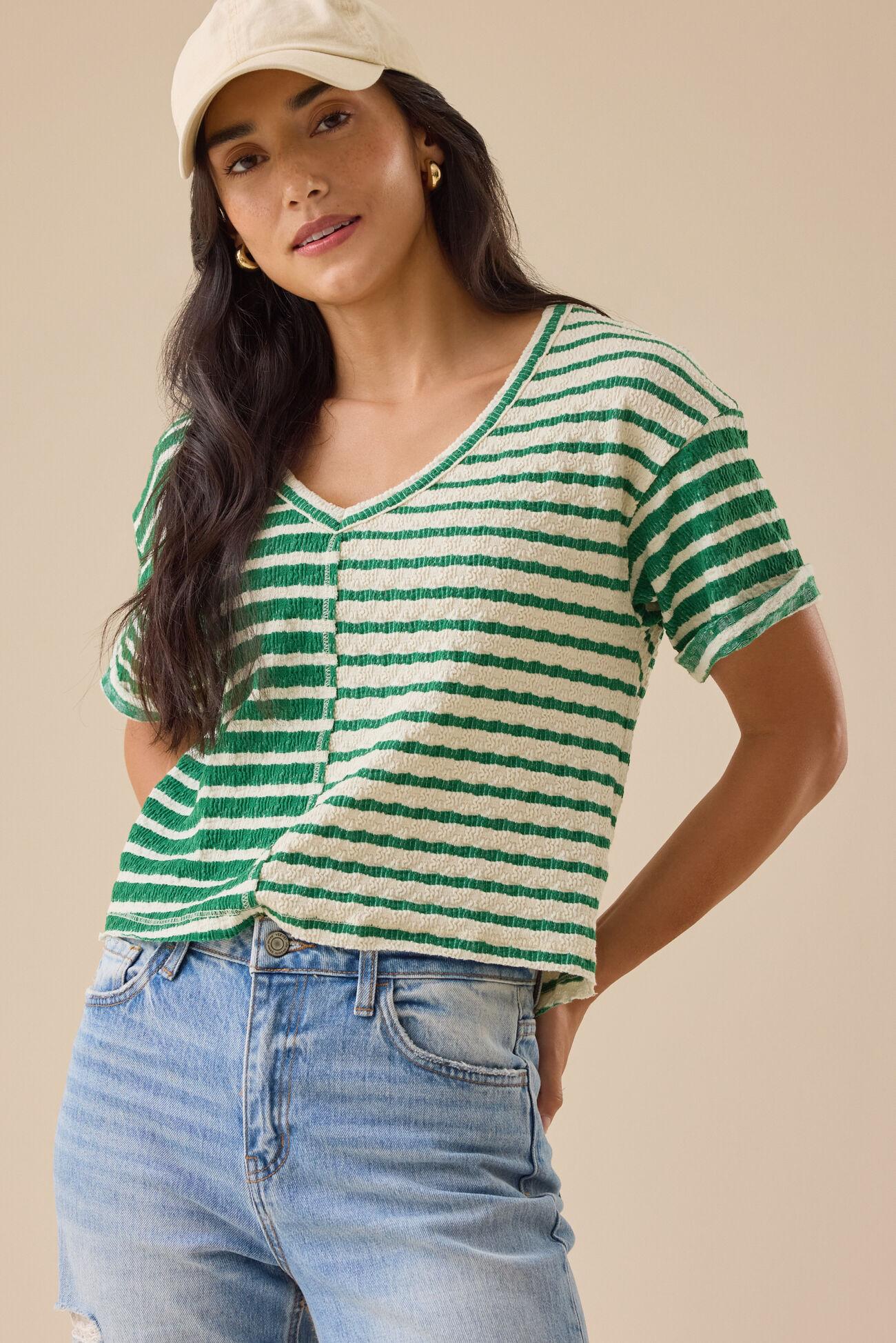 Vala Striped Knit Top Product Image
