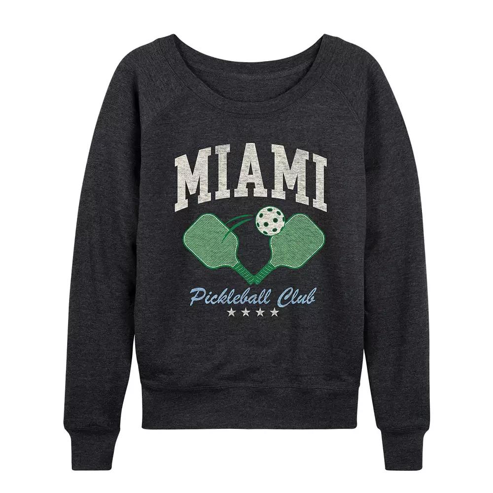 Women's Miami Pickleball Club French Terry Long Sleeve Tee, Girl's,  Product Image