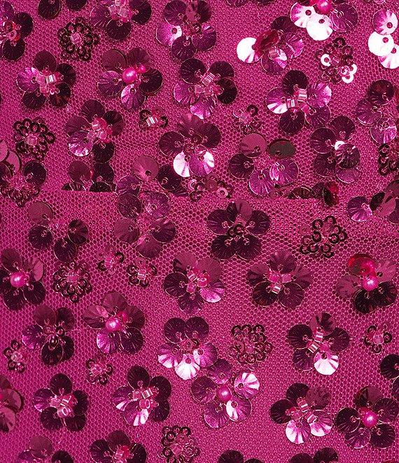 Midnight Doll 3D Sequin Spaghetti Strap Back Detail Bodycon Dress Product Image