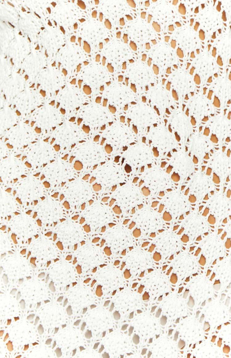 Courtney White Knit Mini Dress Product Image