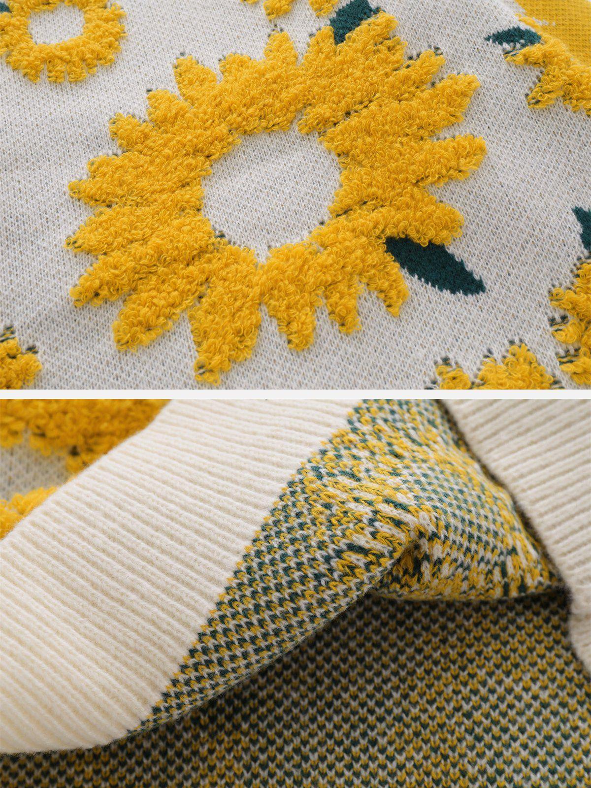 Aelfric Eden Sunflower Graphic Sweater @mouninaa Product Image