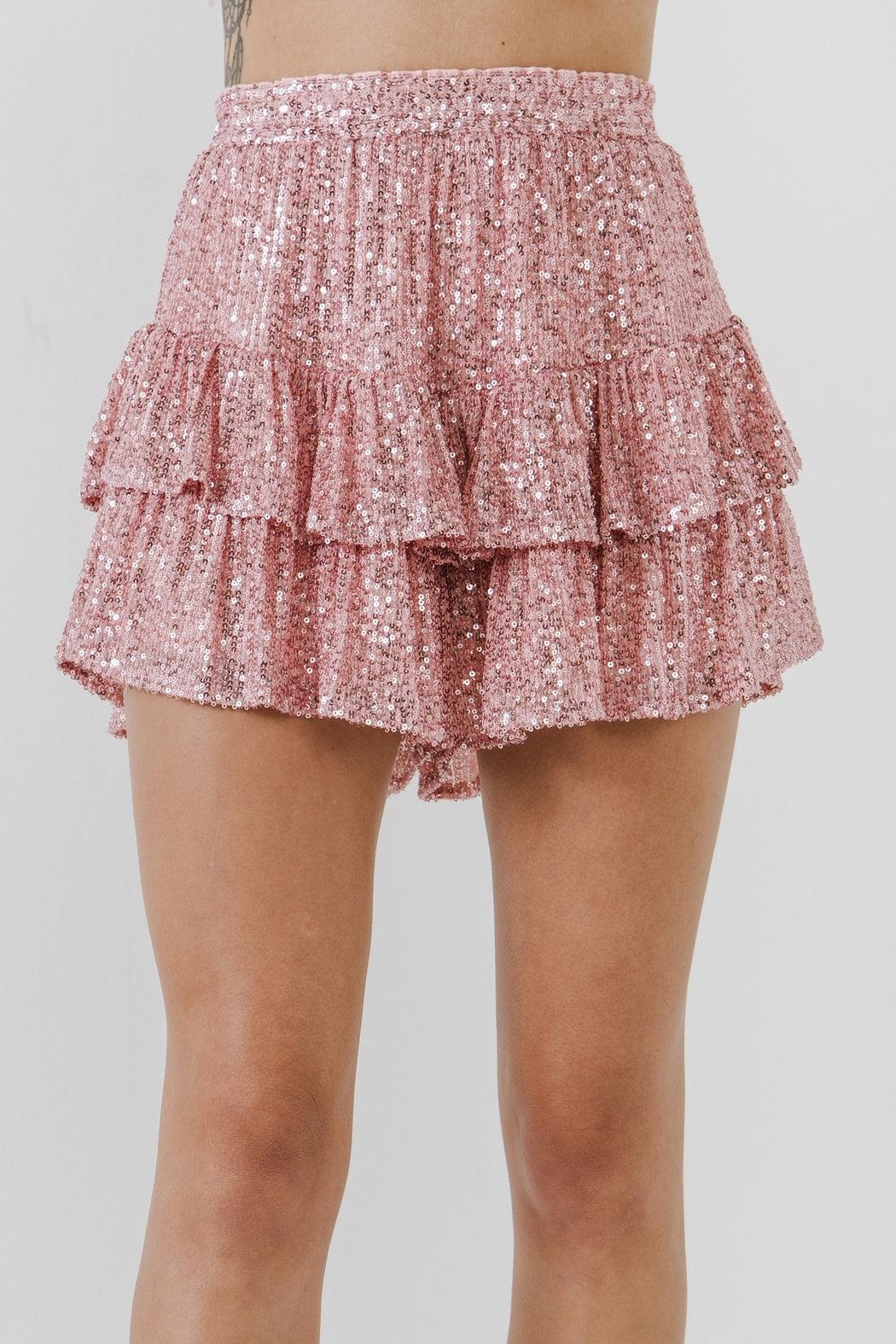 Sequin Ruffle Short Product Image
