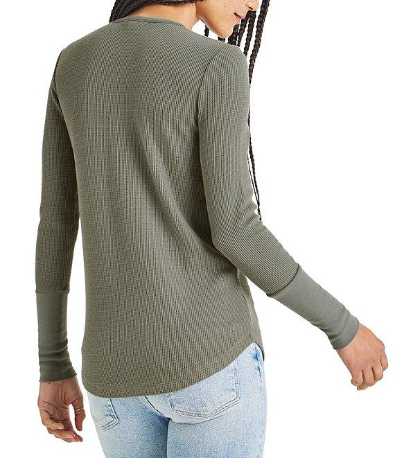 Splendid Thermal Forever Shirttail Hem Henley Long Sleeve Shirt Product Image