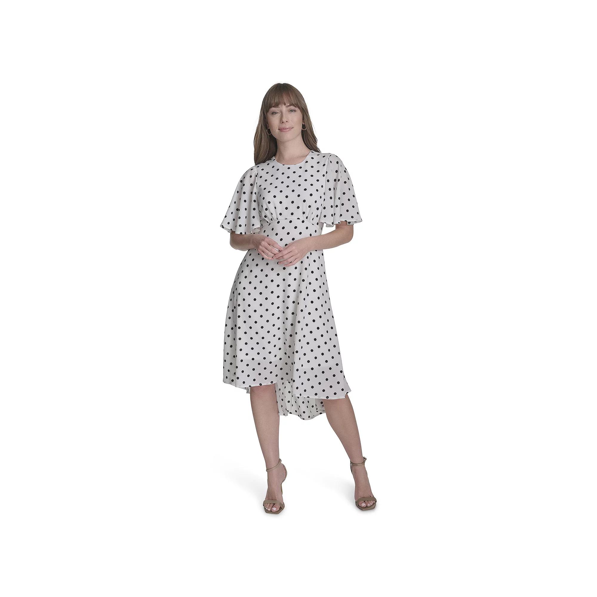 Women's La Nouvelle Renaissance Flutter Sleeve Dot Dress,  Product Image