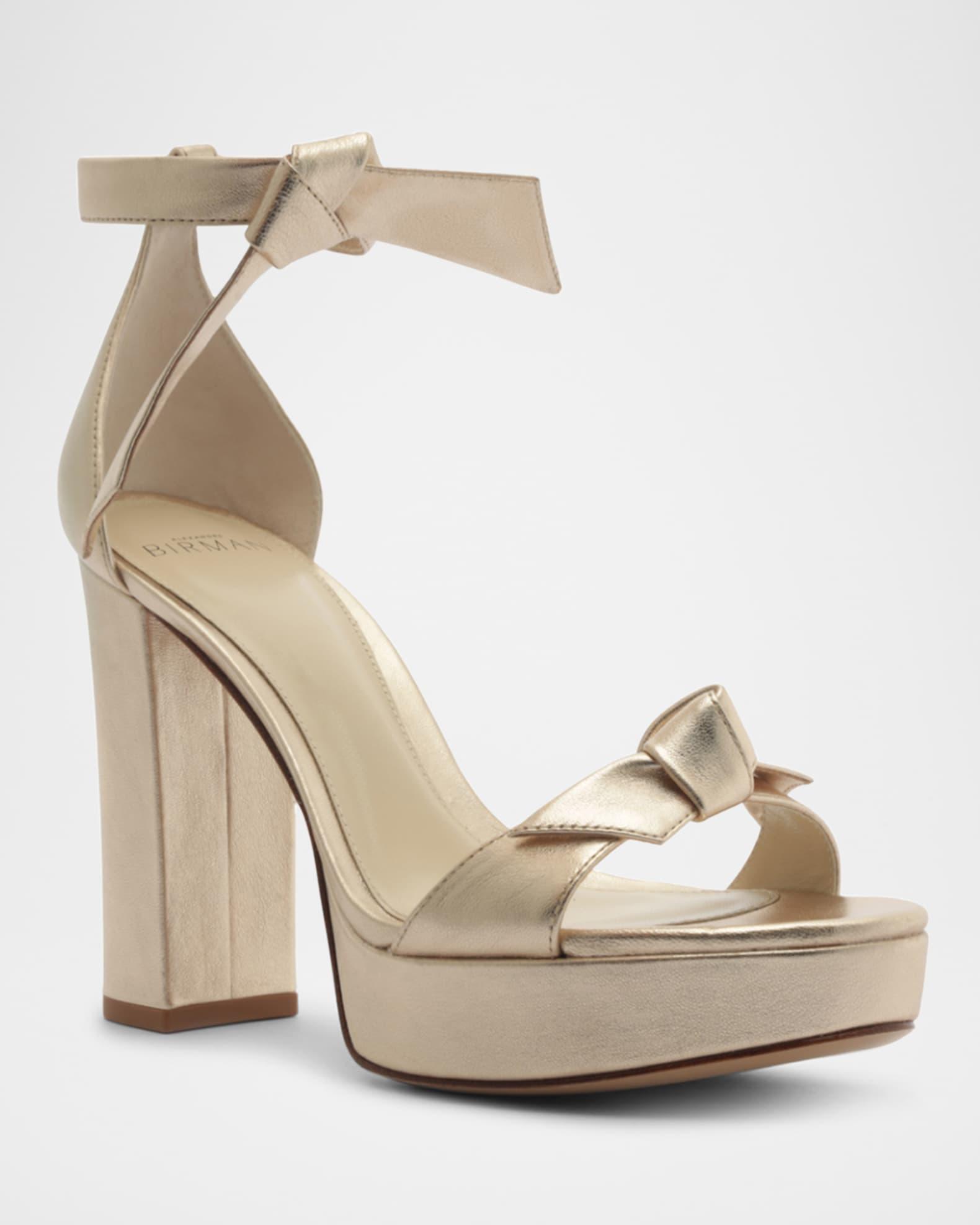 Mabeleh Metallic Leather Platform Sandals Product Image