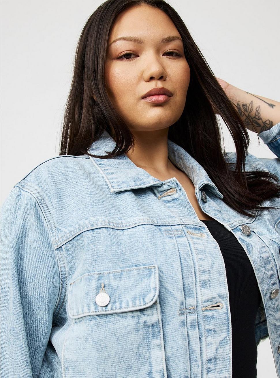 Vintage Denim Trucker Jacket Product Image