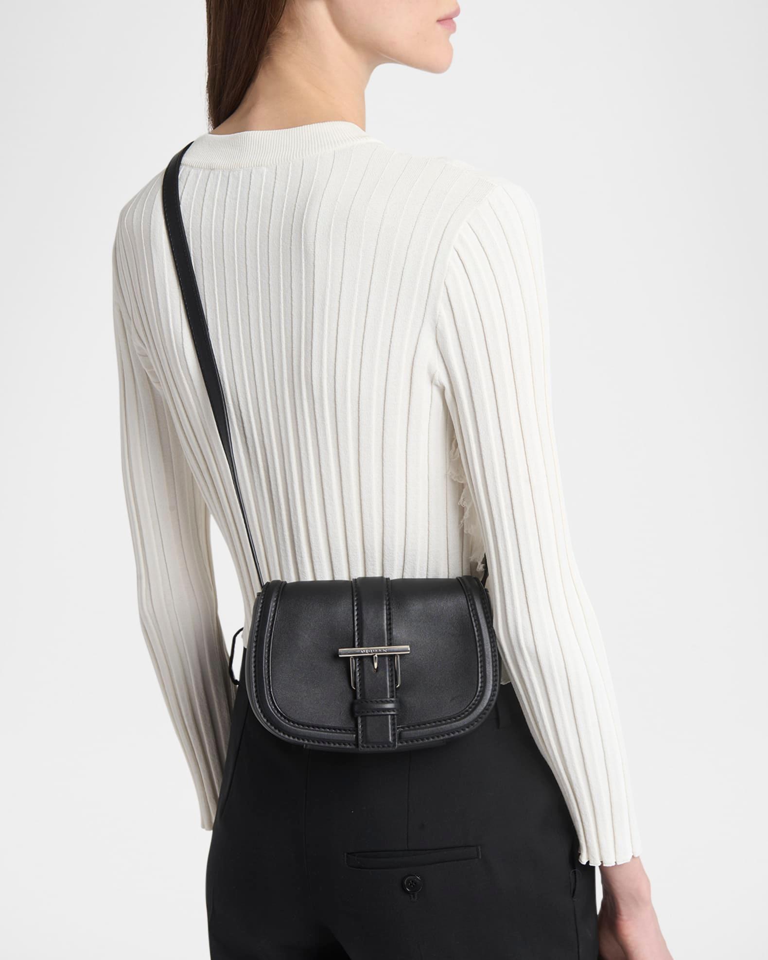 T-Bar Buckle Leather Crossbody Bag Product Image