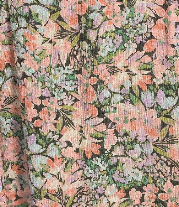 Billabong Star Fall Ditsy Floral Print Long Sleeve Mini Dress Product Image