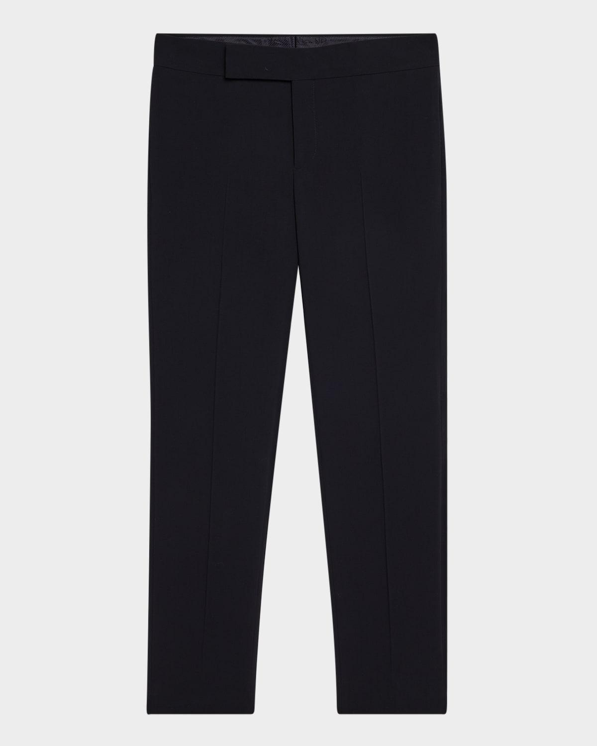 Mens Flat-Front Creased Trousers Product Image