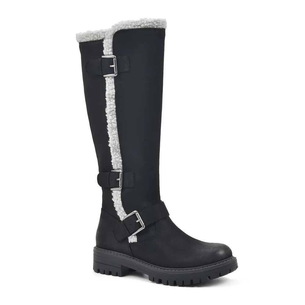 Cliffs by White Mountain Merritt Women's Knee-High Boots, Size: 9 Wide, Black Fabric Product Image