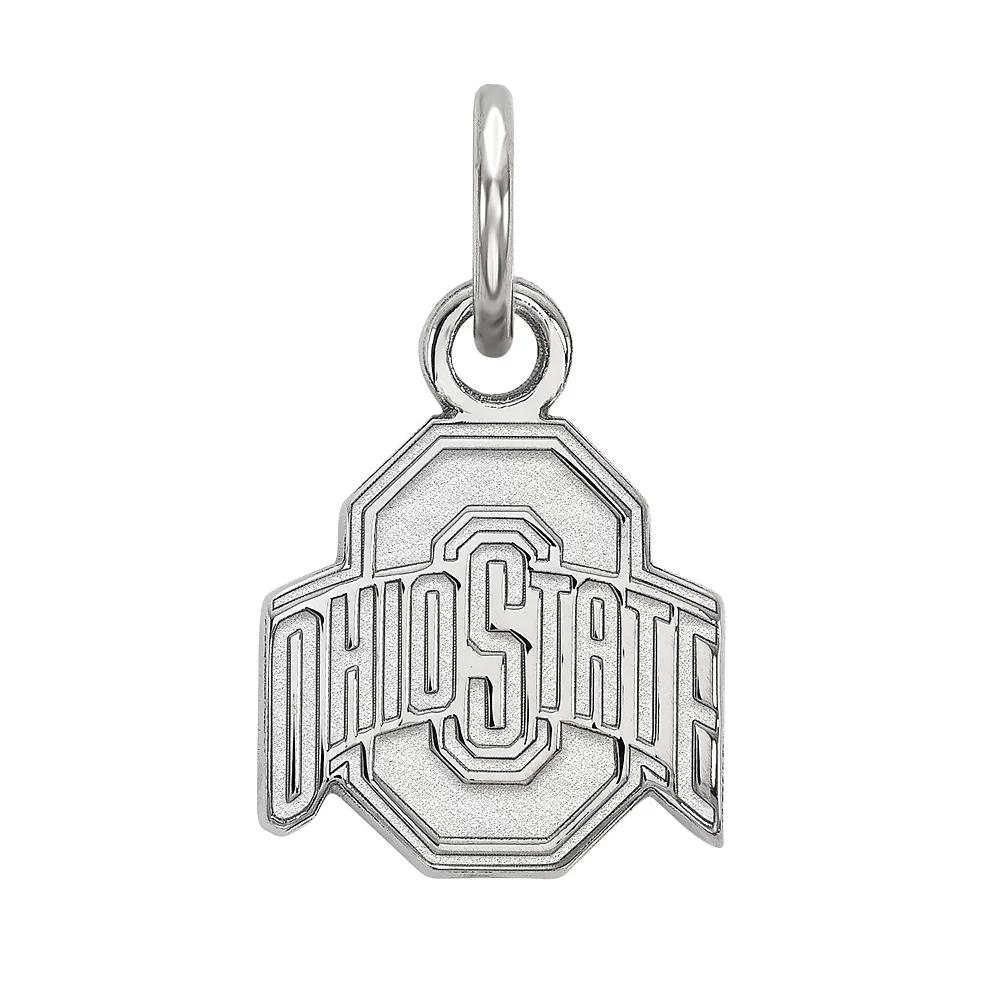 LogoArt Ohio State Buckeyes Sterling Silver Rhodium Plated XS Pendant, Women's, Size: 15 mm Product Image