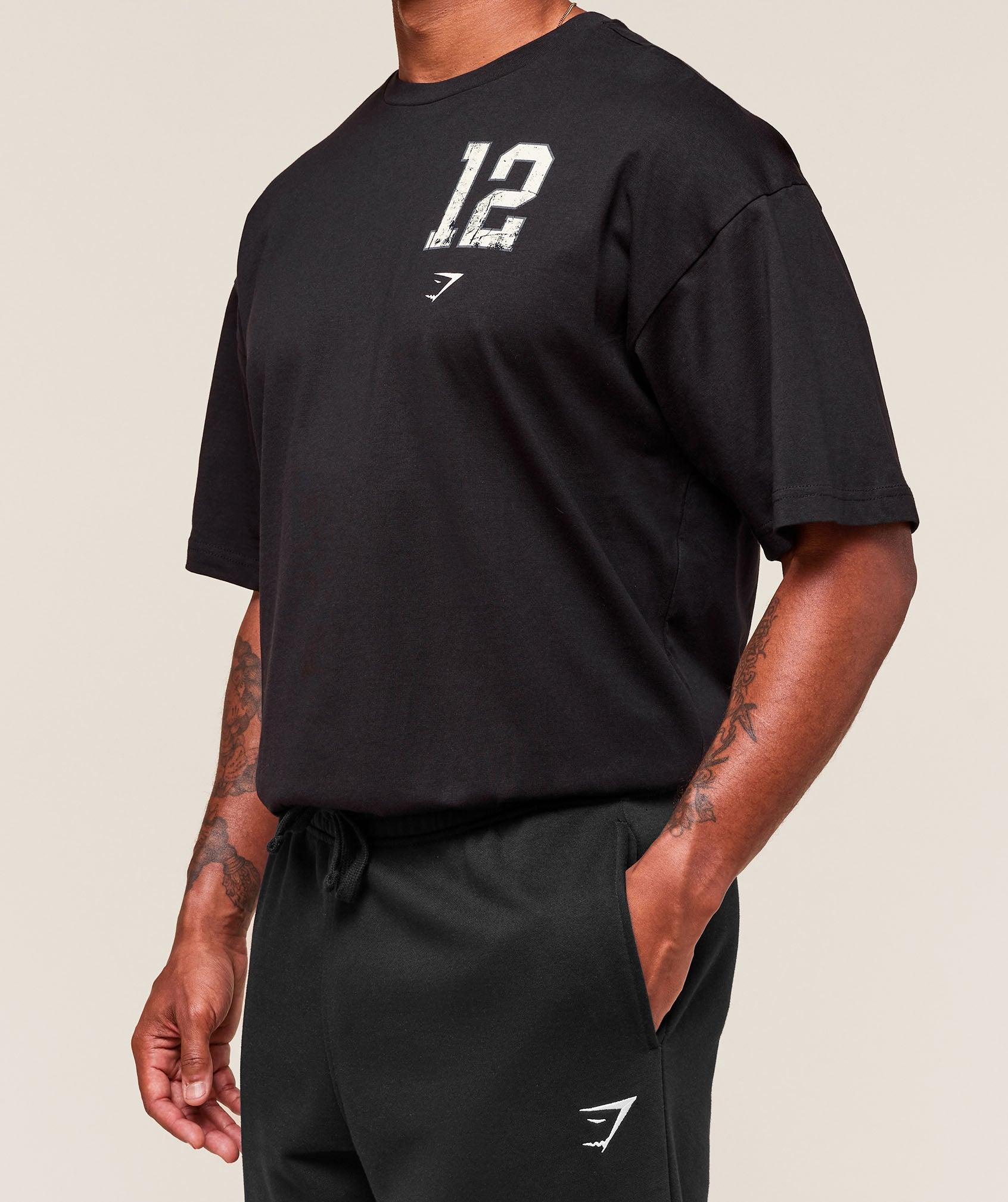 Gymshark Campus T-Shirt - Black Male Product Image