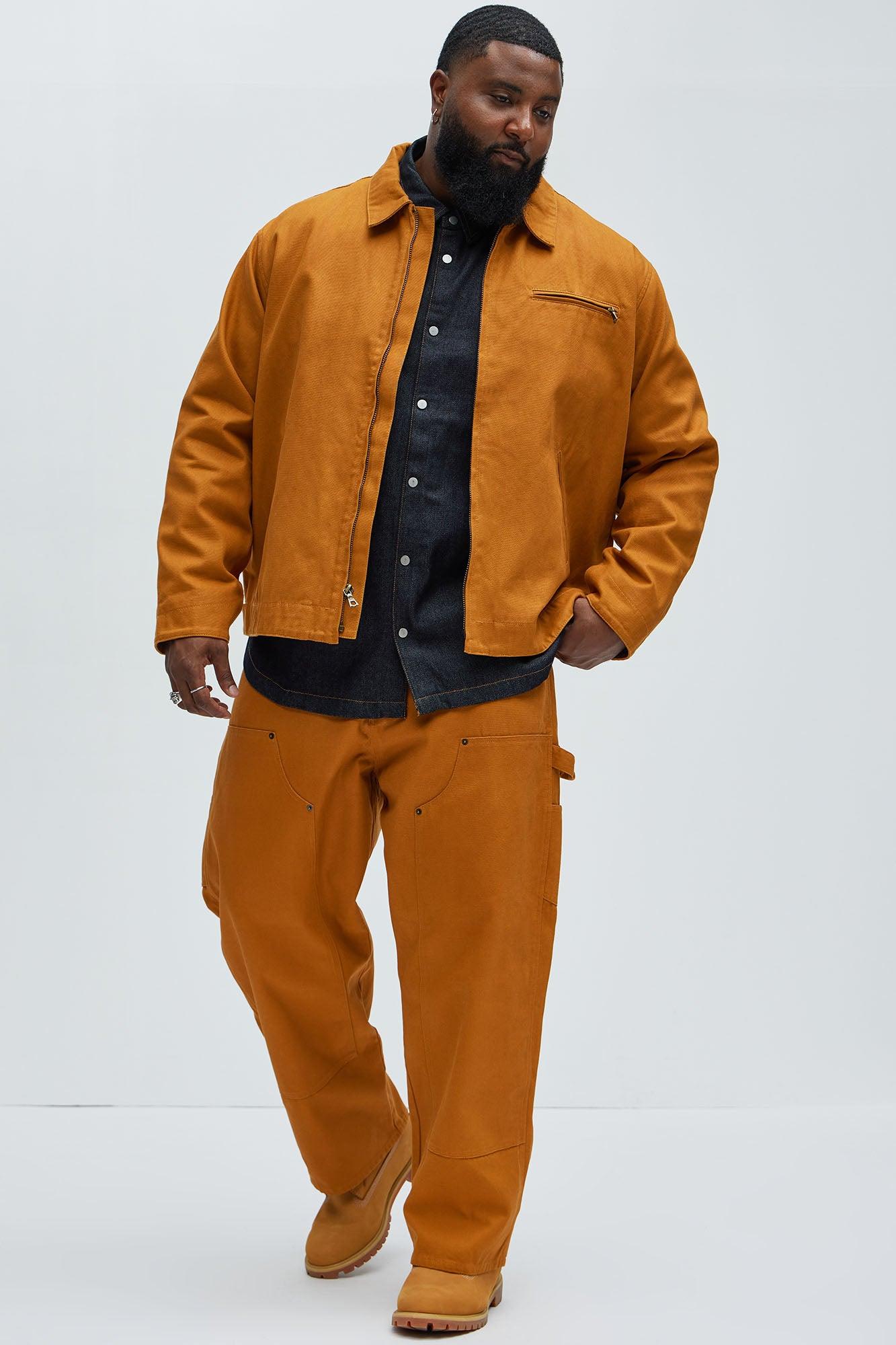 Alexander Utility Canvas Zip Work Jacket - Tan Product Image