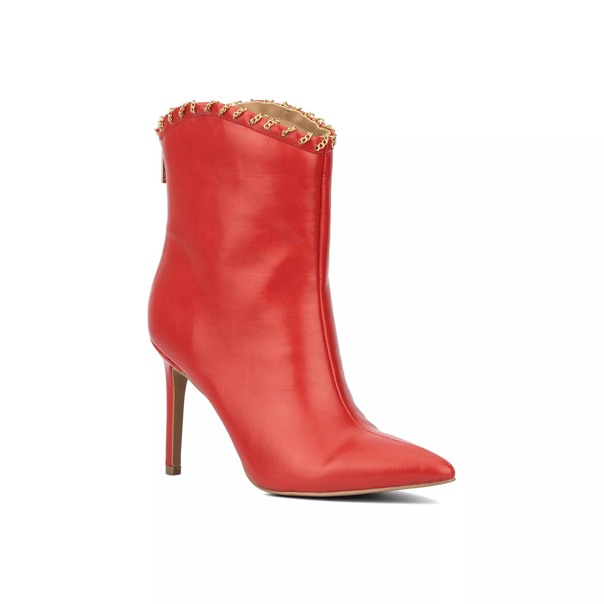 New York & Company Deborah Women's Stiletto Ankle Boots, Size: 10, Red Product Image