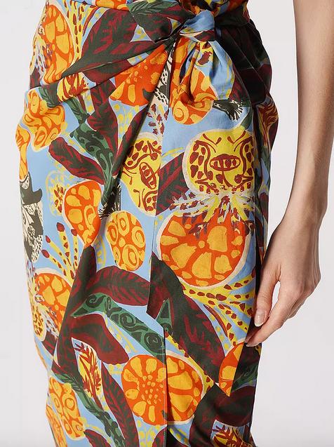 Max Mara Weekend Fiore Cotton Wrapover Skirt Product Image
